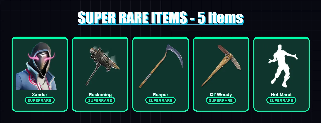[PC] | Xander | The Ice Queen | Era | Blackheart | Optimus Prime | 170 skin | 172 pickaxe | 156 emote | 122 glider | Lv2235