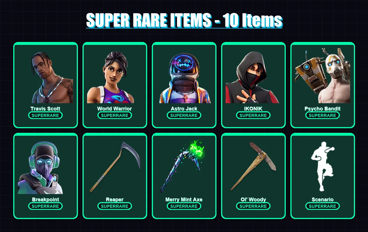 [PC/XBOX/PSN] | Travis Scott | World Warrior | Astro Jack | IKONIK | Psycho Bandit | 126 skin | 89 pickaxe | 66 emote | 61 glider | Lv931 — Fortnite account
