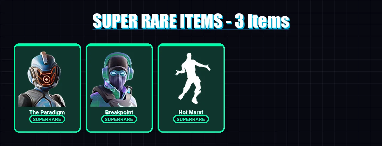 [PS4/PS5/XBOX/PC] | The Paradigm | Breakpoint | Singularity | Blackheart | Luxe | 56 skin | 42 pickaxe | 69 emote | 40 glider | Lv397 — Fortnite account