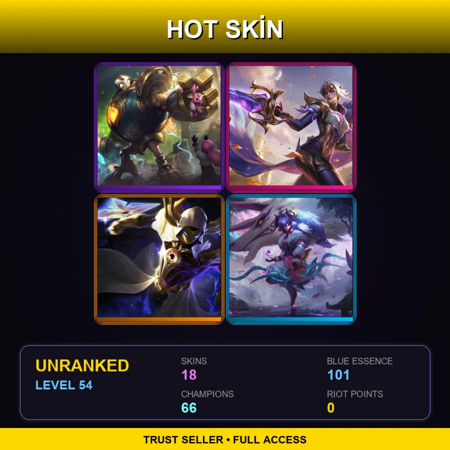 VN | Lv54 | Unranked | 18 Skin | 66 Champ
