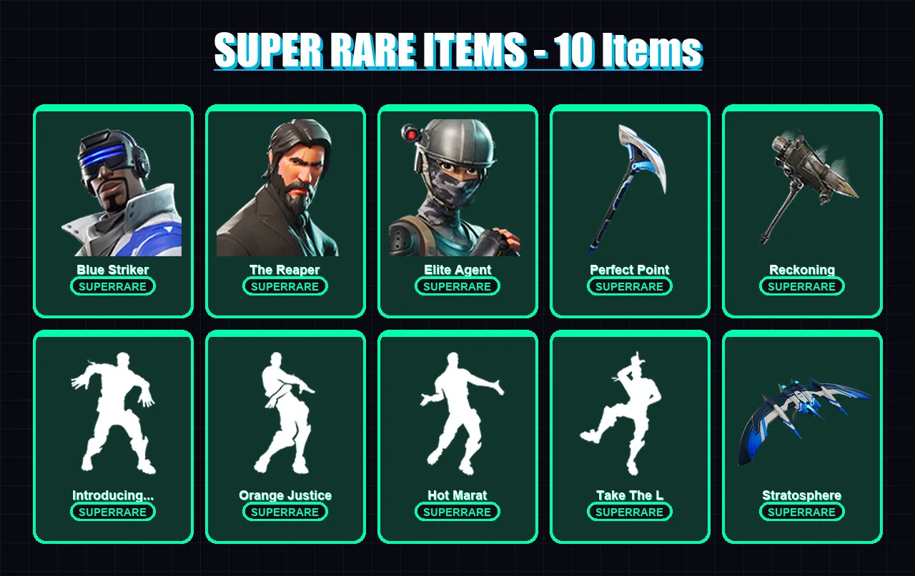 [PC/XBOX] | Blue Striker | The Reaper | Elite Agent | Luxe | Sentinel | 51 skin | 54 pickaxe | 62 emote | 63 glider | Lv786 — Fortnite account