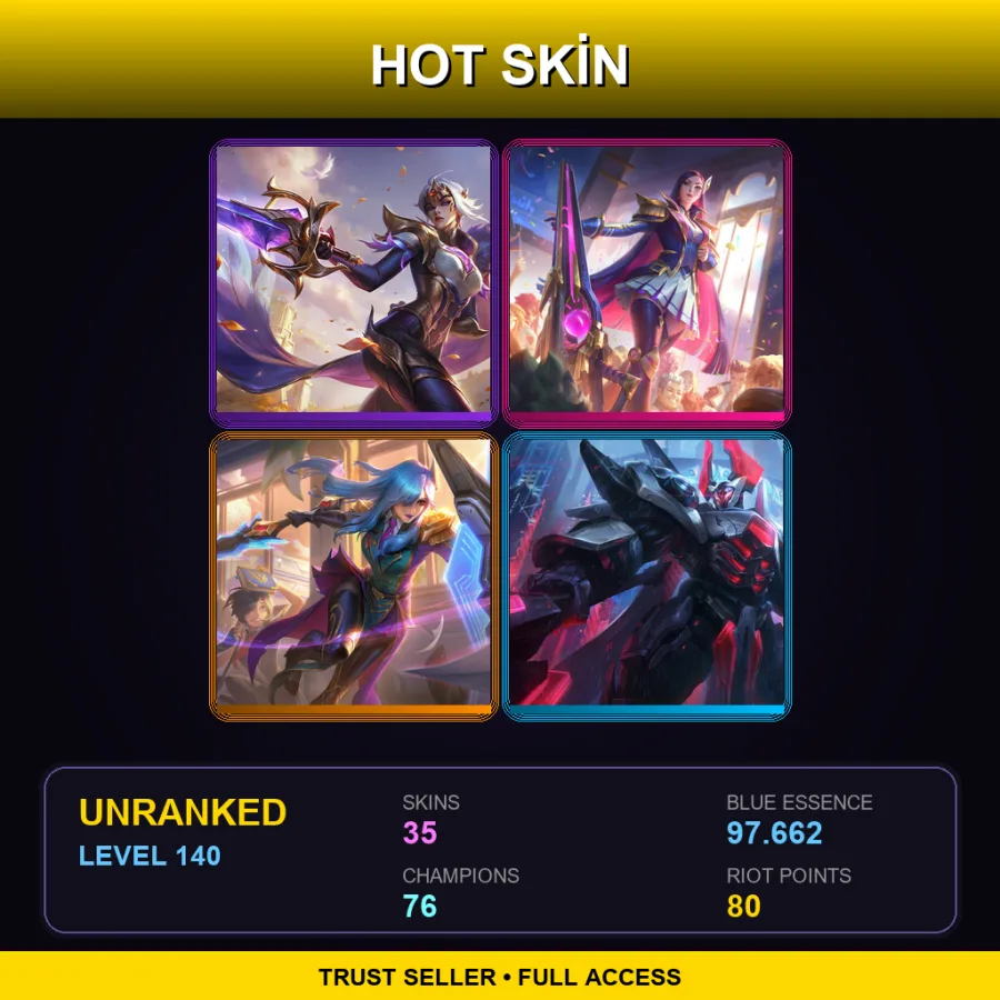EUNE | Lv140 | Unranked | 35 Skin | 76 Champ — Winterblessed Senna