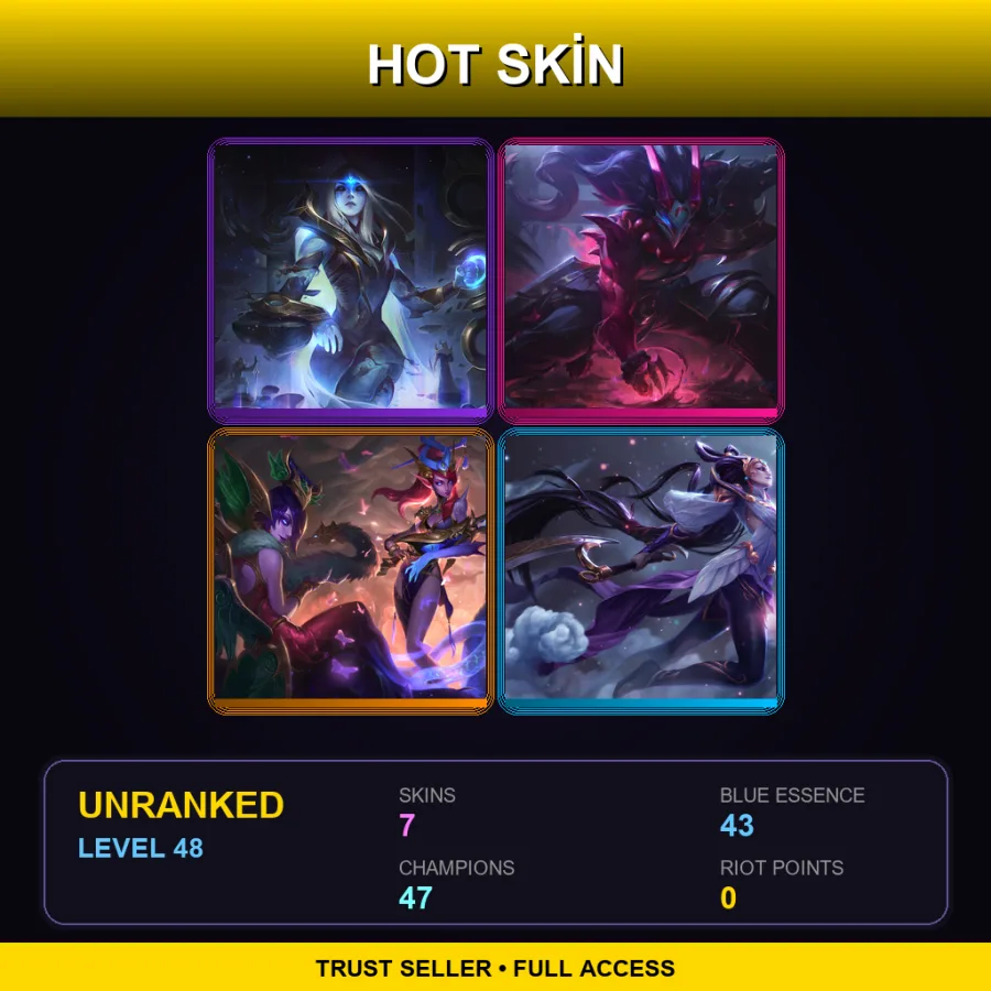 LAS | Lv48 | Unranked | 7 Skin | 47 Champ — Marauder Ashe