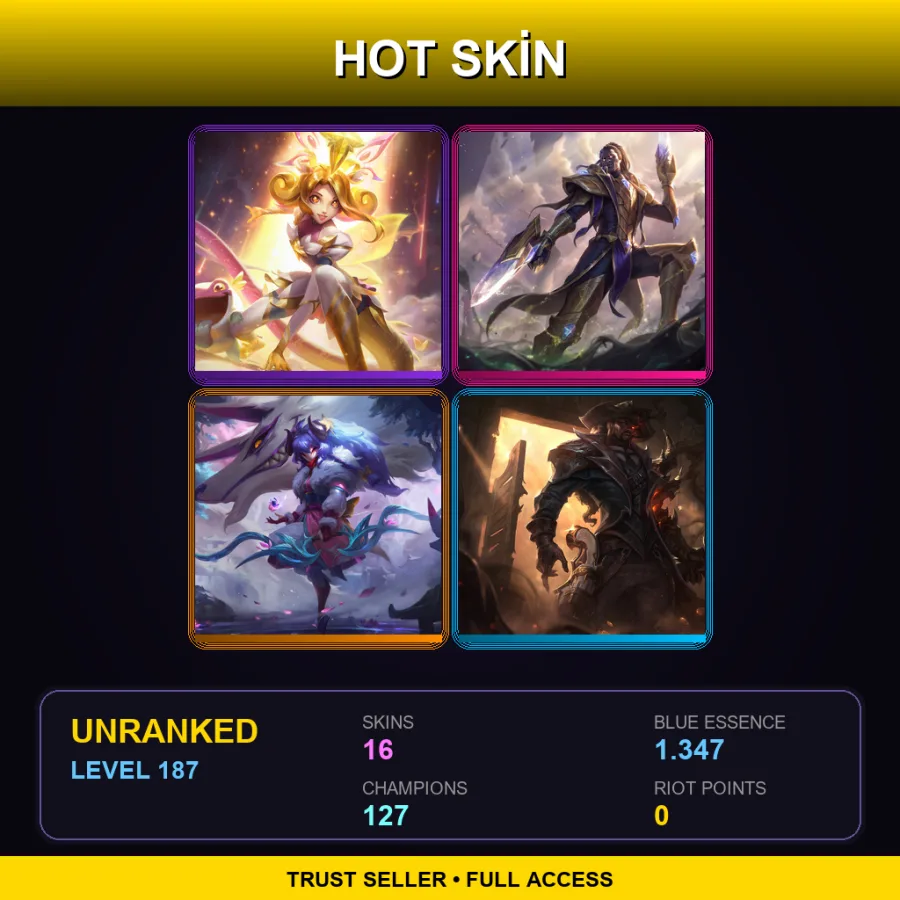 LAS | Lv187 | Unranked | 16 Skin | 127 Champ — Marble Malphite