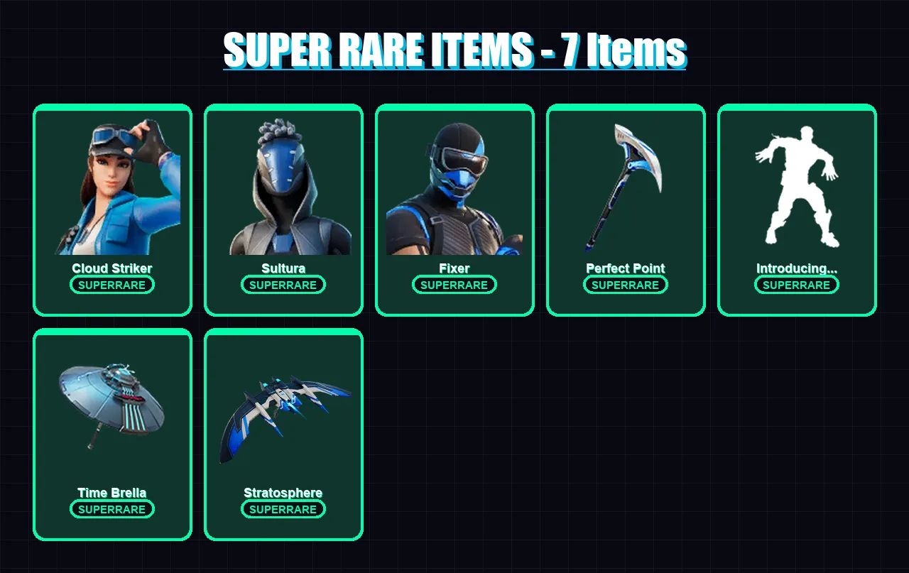 [PS4/PS5/XBOX/PC] | Cloud Striker | Sultura | Fixer | Joey | Ronin | 116 skin | 164 pickaxe | 105 emote | 142 glider | Lv1892