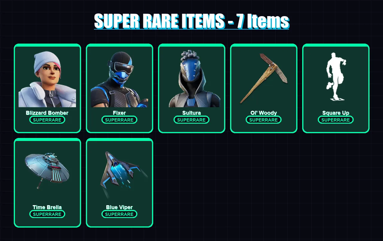 [PC/XBOX] | Blizzard Bomber | Fixer | Sultura | Backlash | Mandalorian | 147 skin | 146 pickaxe | 109 emote | 91 glider | Lv1191