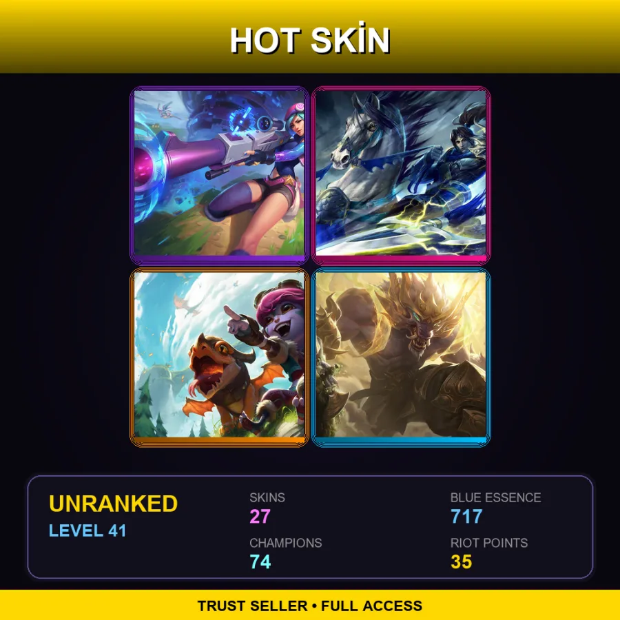 BR | Lv41 | Unranked | 27 Skin | 74 Champ