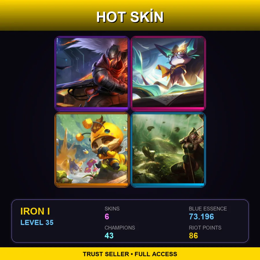 NA | Lv35 | Iron I | 6 Skin | 43 Champ