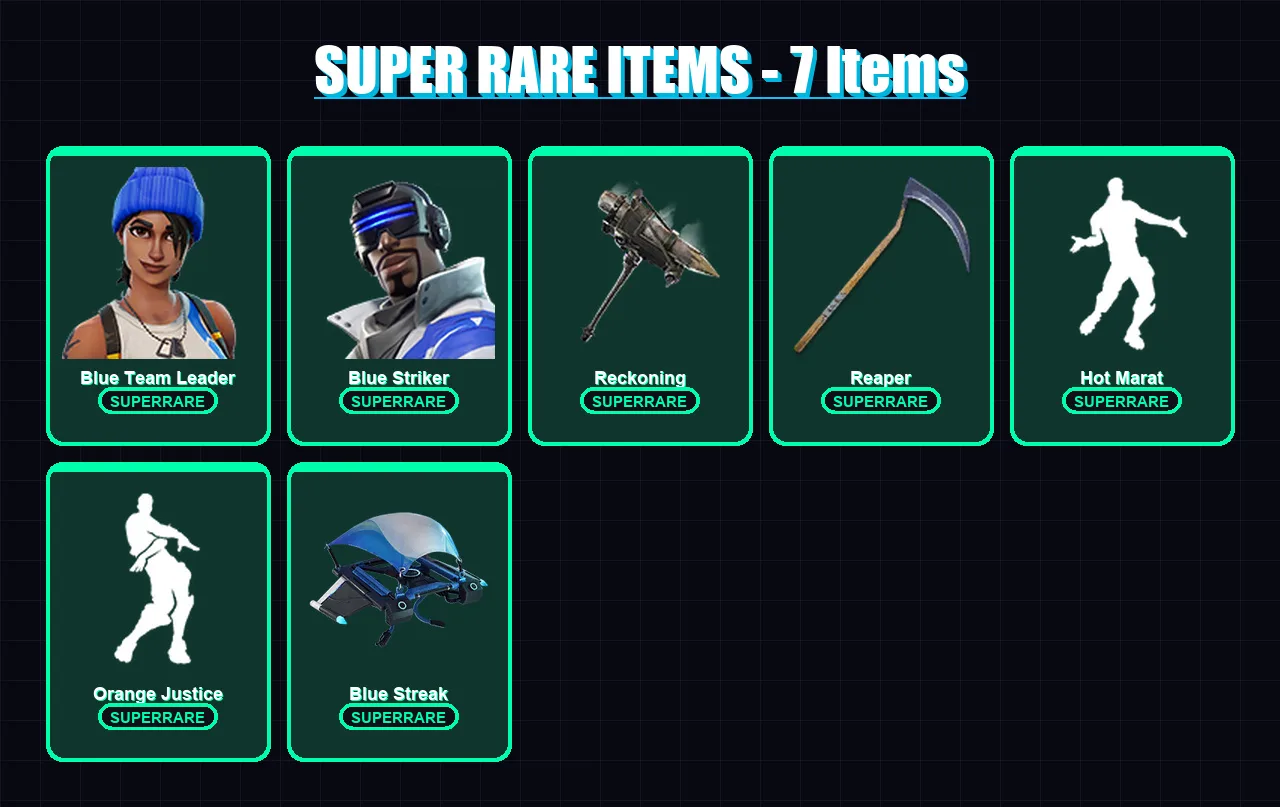 [PS4/PS5/XBOX/PC] | Blue Team Leader | Blue Striker | Ravage | Hybrid | Zenith | 44 skin | 58 pickaxe | 59 emote | 55 glider | Lv896 — Fortnite account