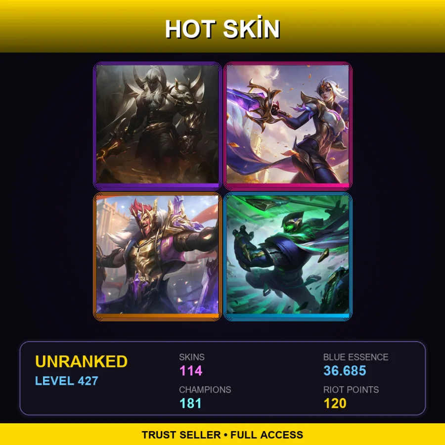 LAN | Lv427 | Unranked | 114 Skin | 181 Champ — Skt T1 Nami