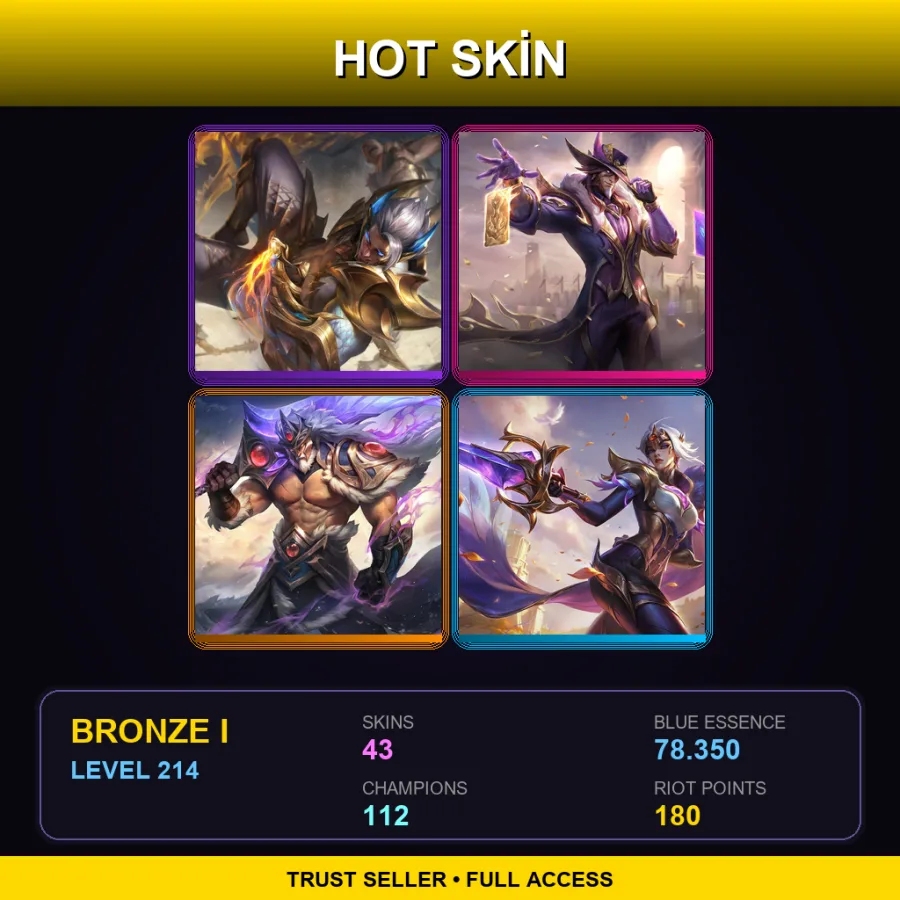 LAS | Lv214 | Bronze I | 43 Skin | 112 Champ