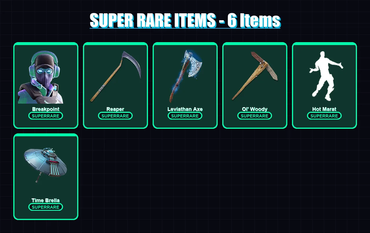 [PC/XBOX/PSN] | Breakpoint | Ultima Knight | Catalyst | Zero | P.A.N.D.A Team Leader | 143 skin | 220 pickaxe | 196 emote | 167 glider | Lv3556