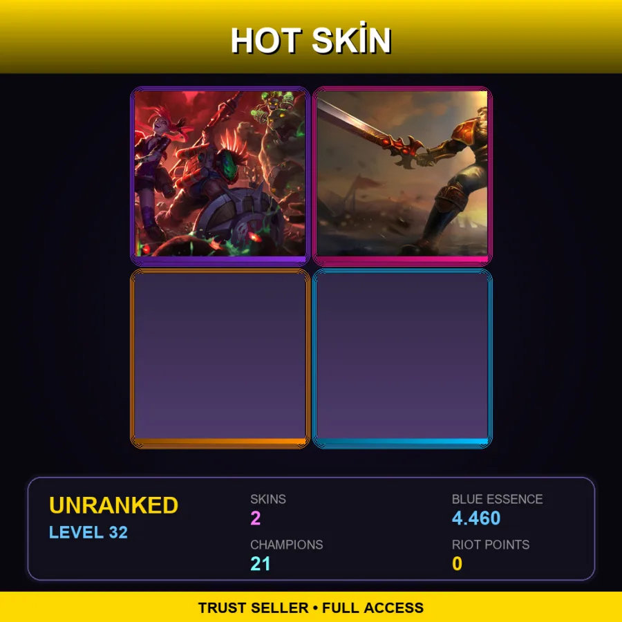 EUNE | Lv32 | Unranked | 2 Skin | 21 Champ