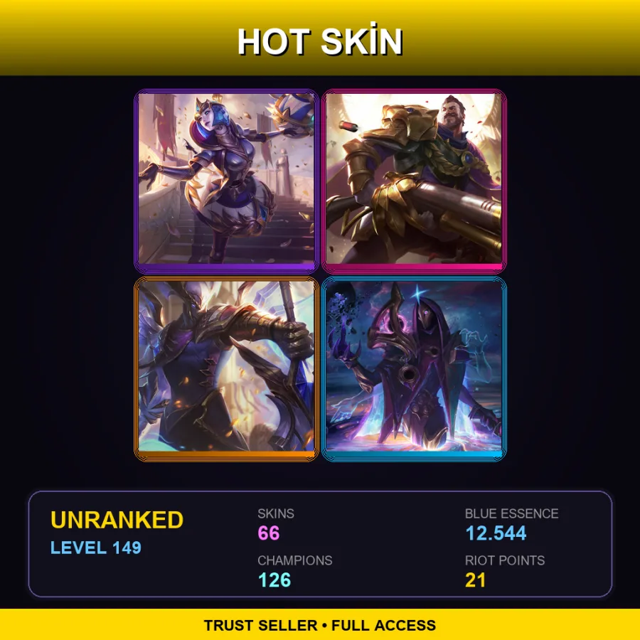 EUNE | Lv149 | Unranked | 66 Skin | 126 Champ