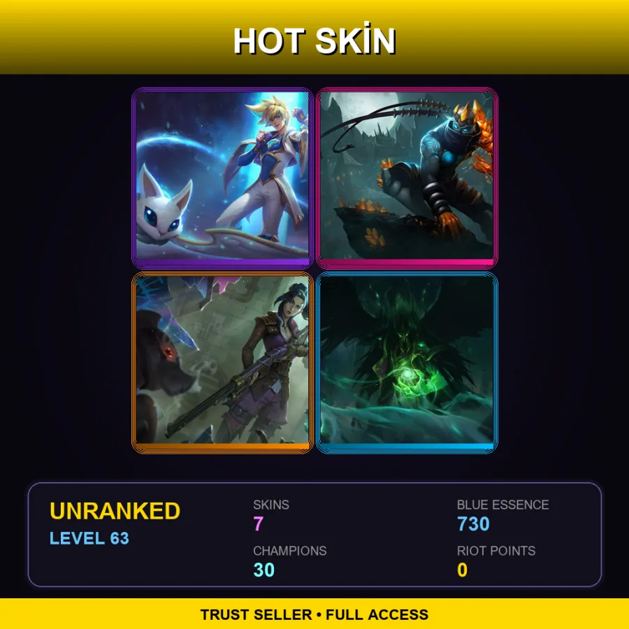 LAS | Lv63 | Unranked | 7 Skin | 30 Champ — Tyrant Swain