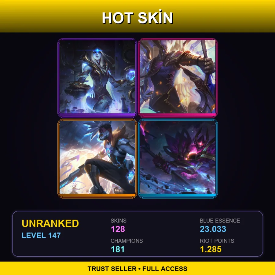 BR | Lv147 | Unranked | 128 Skin | 181 Champ