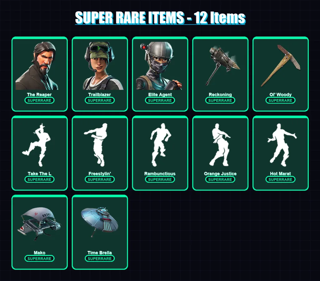 [PC/XBOX/PSN] | The Reaper | Trailblazer | Elite Agent | Calamity | Ruin | 101 skin | 140 pickaxe | 117 emote | 122 glider | Lv2016 — Fortnite account