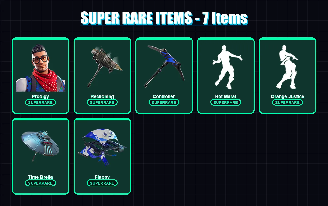 [PS4/PS5/XBOX/PC] | Prodigy | Lynx | Frozen Raven | Blackheart | Calamity | 35 skin | 26 pickaxe | 42 emote | 33 glider | Lv572 — Fortnite account