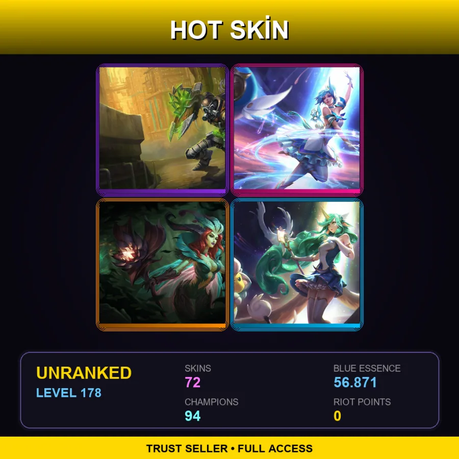 LAS | Lv178 | Unranked | 72 Skin | 94 Champ — Sea Dog Yasuo
