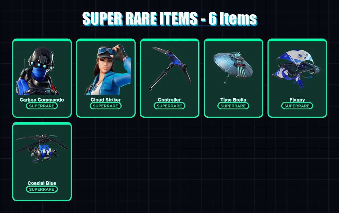 [PC/XBOX] | Carbon Commando | Cloud Striker | Omegarok | Spire Assassin | Alli | 55 skin | 97 pickaxe | 66 emote | 82 glider | Lv1464 — Fortnite account