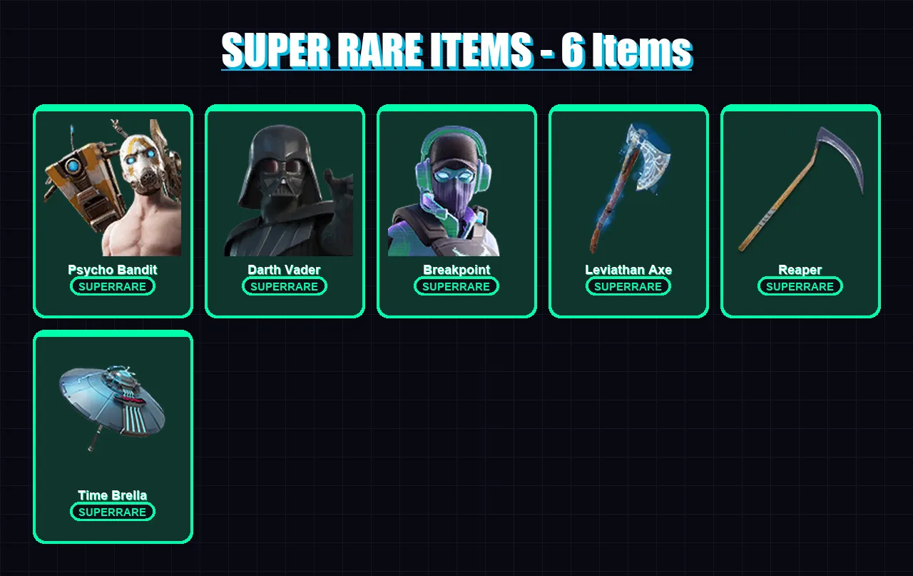 [PS4/PS5/PC] | Psycho Bandit | Darth Vader | Breakpoint | Torin | Predator | 258 skin | 282 pickaxe | 164 emote | 182 glider | Lv2835