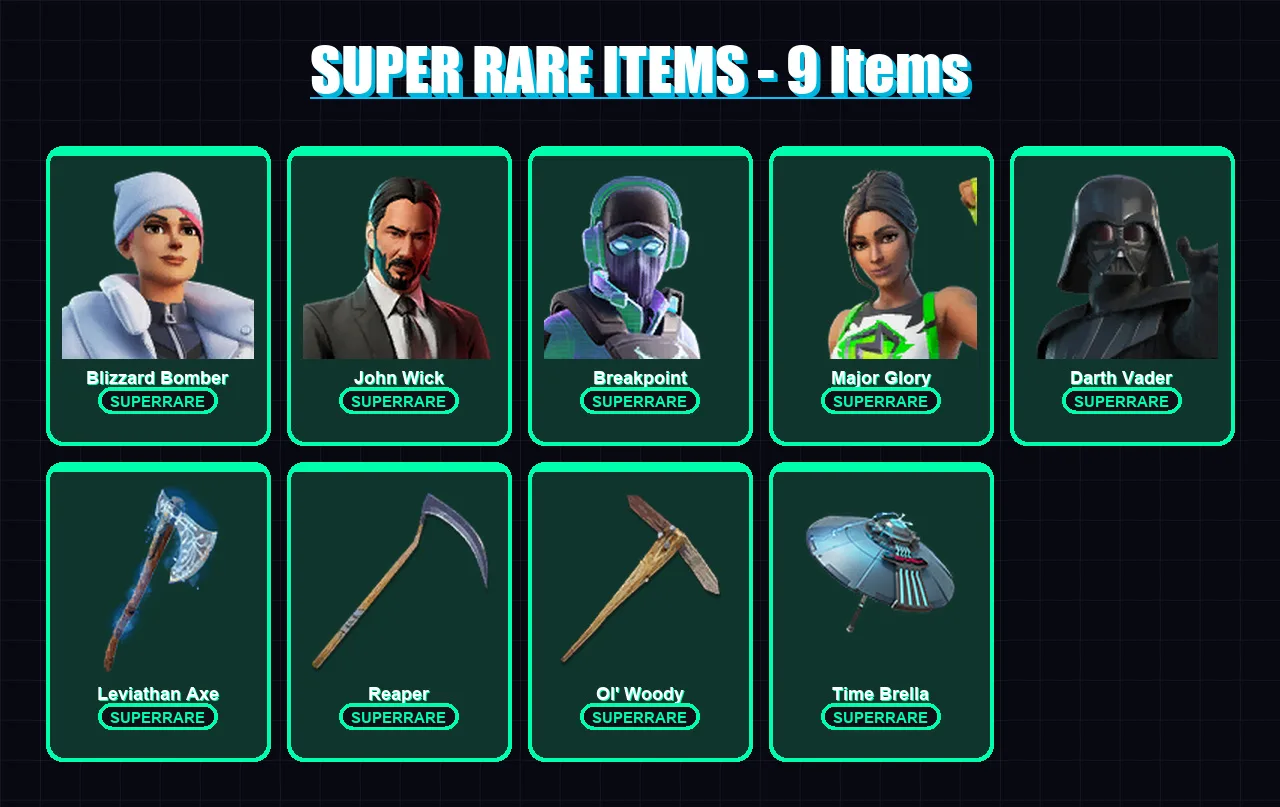 [PC] | Blizzard Bomber | John Wick | Breakpoint | Major Glory | Darth Vader | 460 skin | 324 pickaxe | 393 emote | 192 glider | Lv3466 — Fortnite account