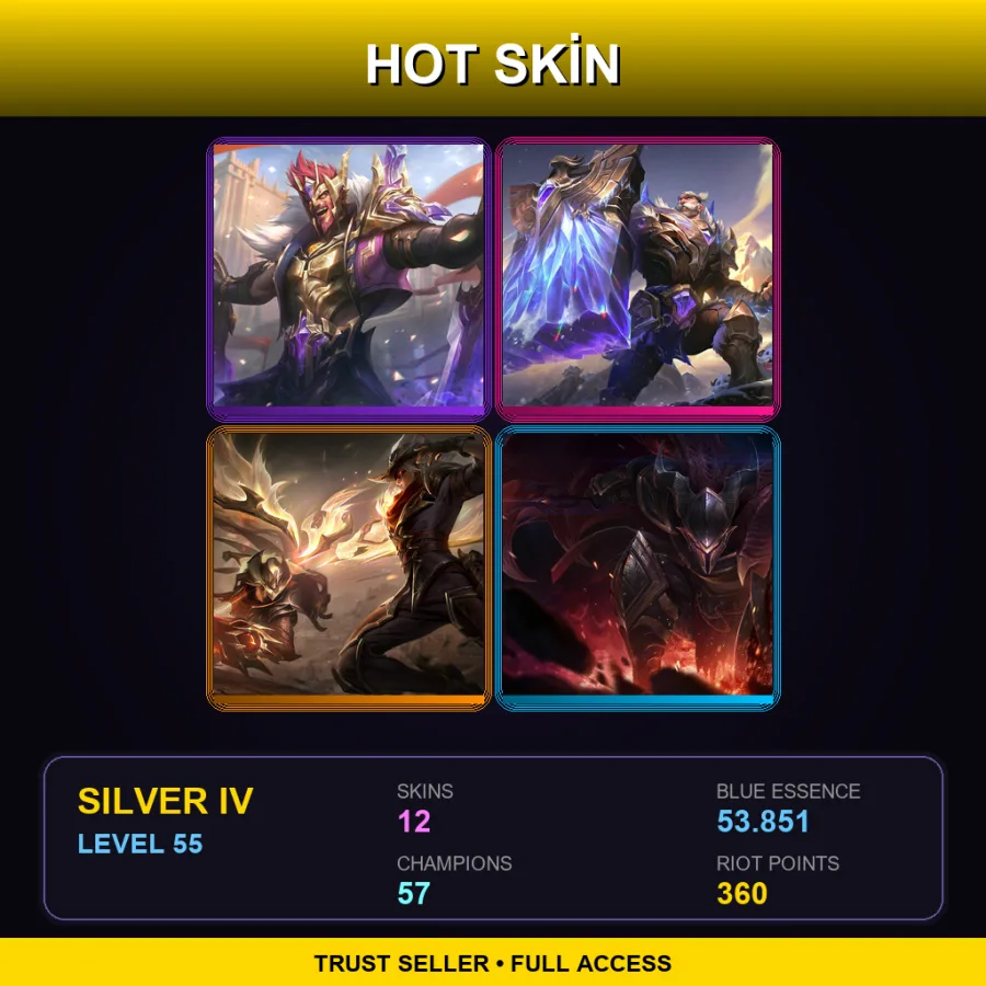 LAN | Lv55 | Silver IV | 12 Skin | 57 Champ