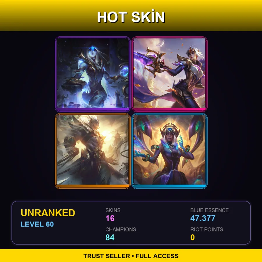 LAS | Lv60 | Unranked | 16 Skin | 84 Champ — Lunar Emperor Thresh