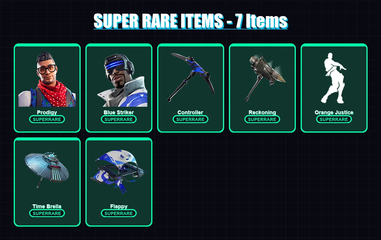 [PS4/PS5/XBOX/PC] | Prodigy | Blue Striker | Lynx | Ronin | Omega | 37 skin | 30 pickaxe | 44 emote | 42 glider | Lv567 — Fortnite account