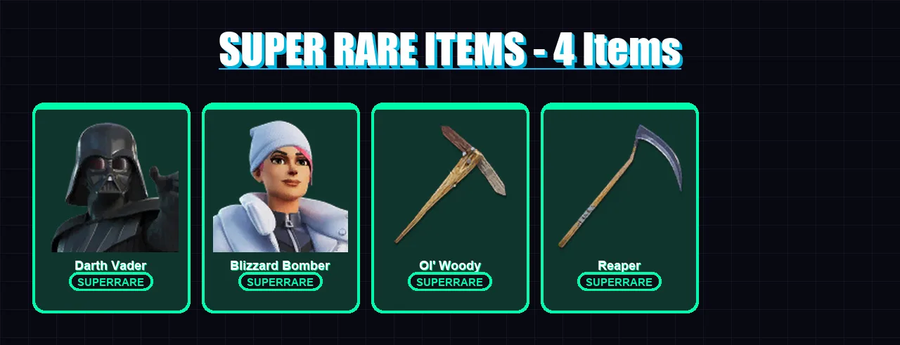 [PS4/PS5/XBOX/PC] | Darth Vader | Blizzard Bomber | Son Goku | Mandalorian | Galaxia | 240 skin | 261 pickaxe | 168 emote | 169 glider | Lv2522