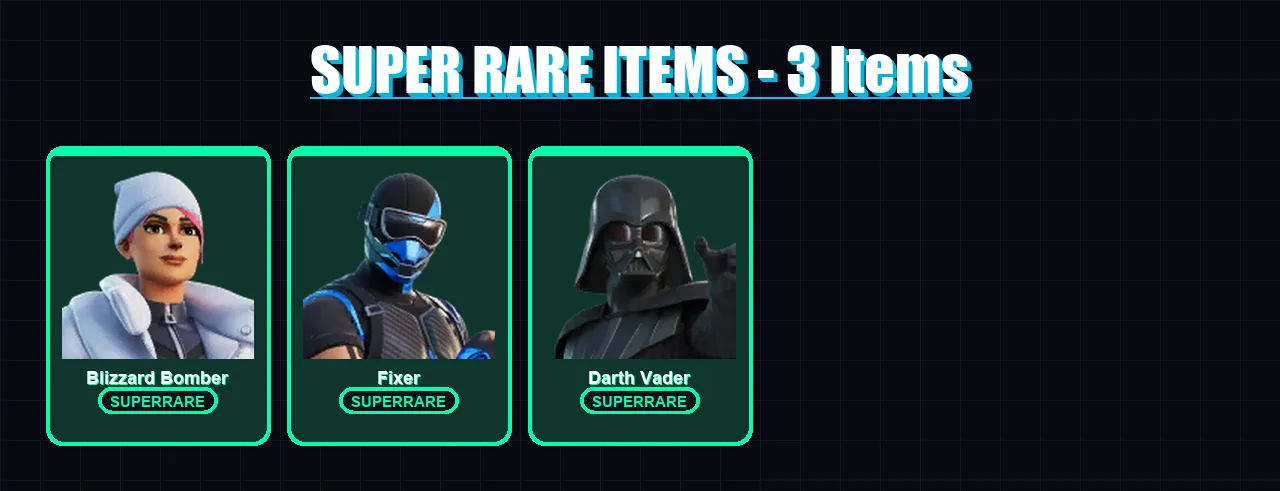 [PS4/PS5/PC] | Blizzard Bomber | Fixer | Darth Vader | The Origin | The Foundation | 48 skin | 74 pickaxe | 48 emote | 69 glider | Lv906