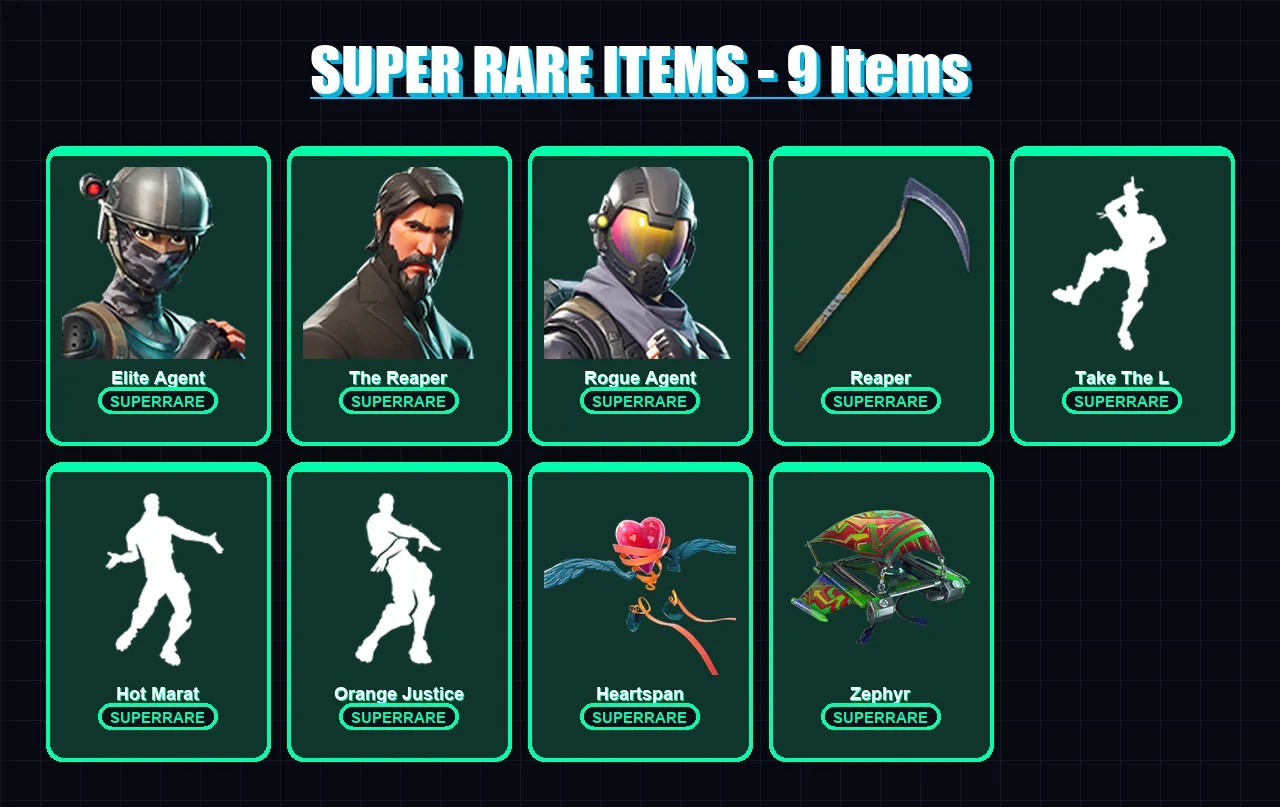 [PC/XBOX/PSN] | Elite Agent | The Reaper | Rogue Agent | Hybrid | Lynx | 38 skin | 23 pickaxe | 62 emote | 30 glider | Lv473