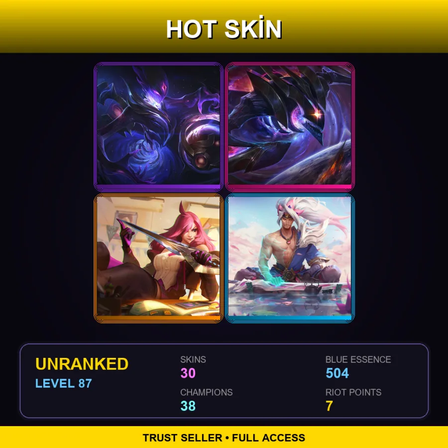 SG | Lv87 | Unranked | 30 Skin | 38 Champ — Little Knight Amumu