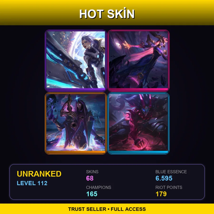 VN | Lv112 | Unranked | 68 Skin | 165 Champ — Arcane Inventor Jayce