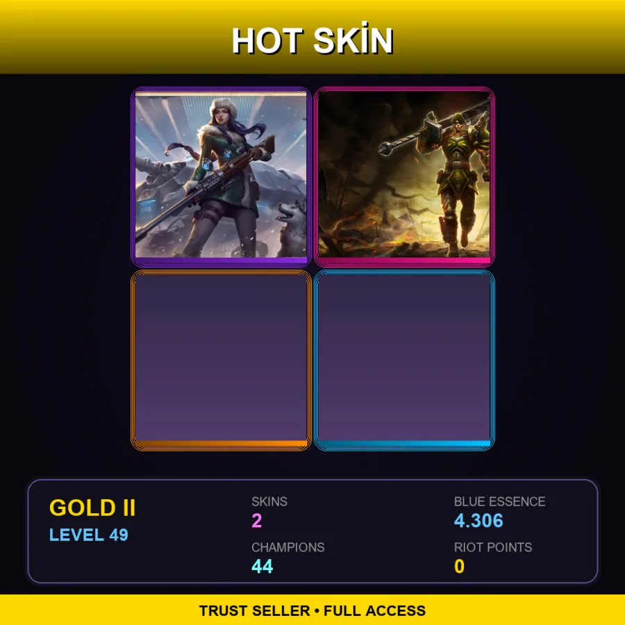 LAS | Lv49 | Gold II | 2 Skin | 44 Champ