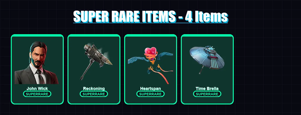 [PC/XBOX/PSN] | John Wick | Dire | Luxe | The Prisoner | Dark Vanguard | 49 skin | 36 pickaxe | 64 emote | 42 glider | Lv699