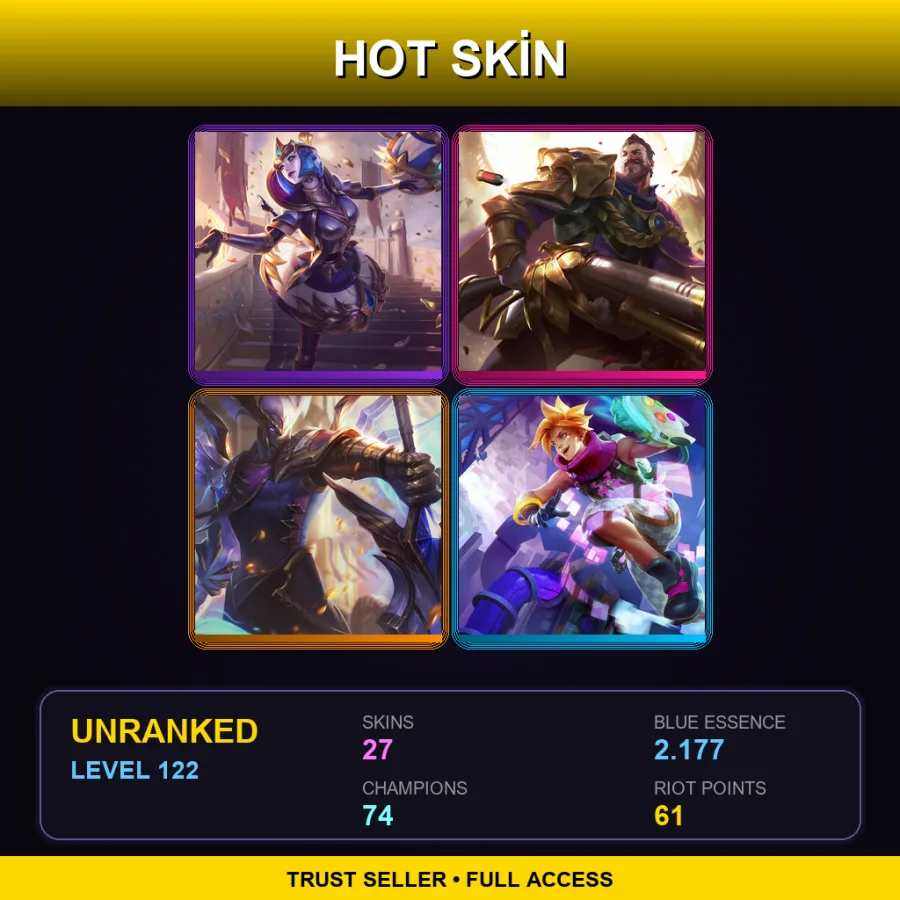 VN | Lv122 | Unranked | 27 Skin | 74 Champ