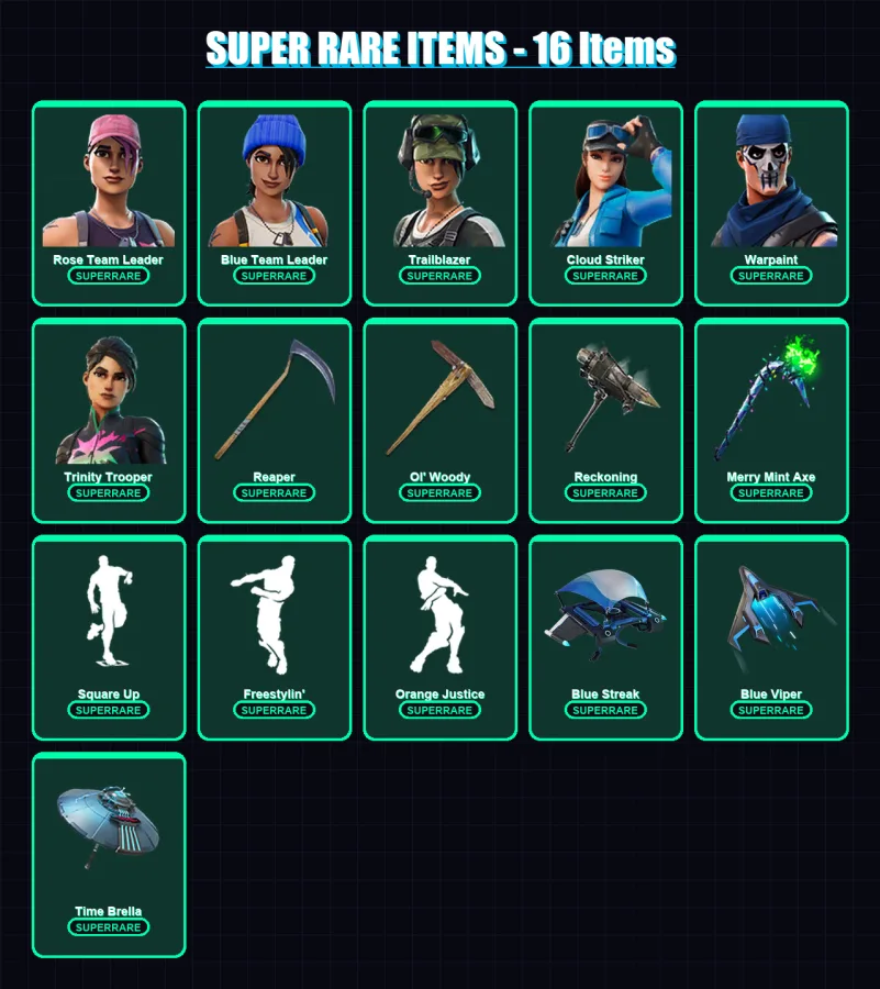 [PS4/PS5/XBOX/PC] | Rose Team Leader | Blue Team Leader | Trailblazer | 209 skin | Lv1800