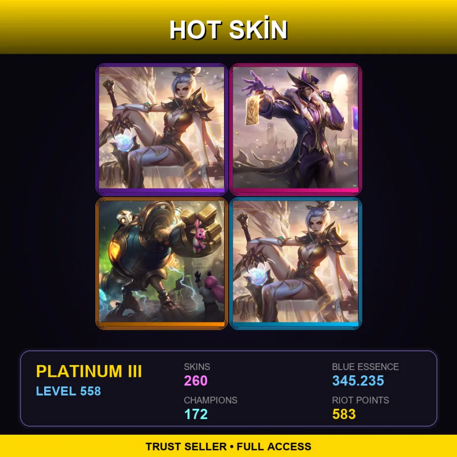 TW | Lv558 | Platinum III | 260 Skin | 172 Champ