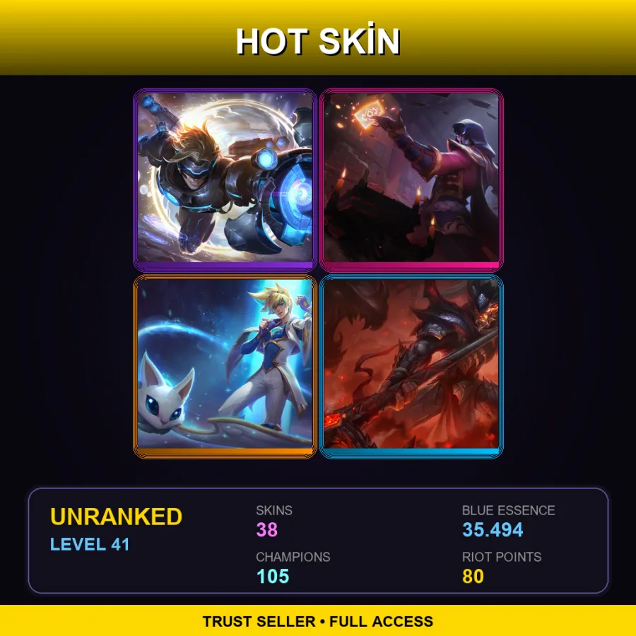 LAS | Lv41 | Unranked | 38 Skin | 105 Champ
