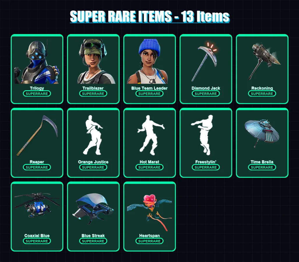 [PC/XBOX] | Trilogy | Trailblazer | Blue Team Leader | Calamity | Ragnarok | 137 skin | 147 pickaxe | 121 emote | 126 glider | Lv1921 — Fortnite account