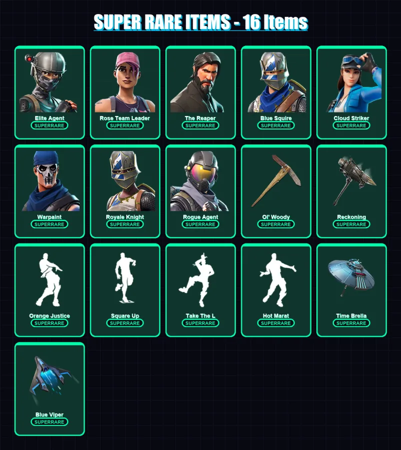 [PC/XBOX/PSN] | Elite Agent | Rose Team Leader | The Reaper | Blue Squire | Cloud Striker | 91 skin | 78 pickaxe | 79 emote | 71 glider | Lv944 — Fortnite account