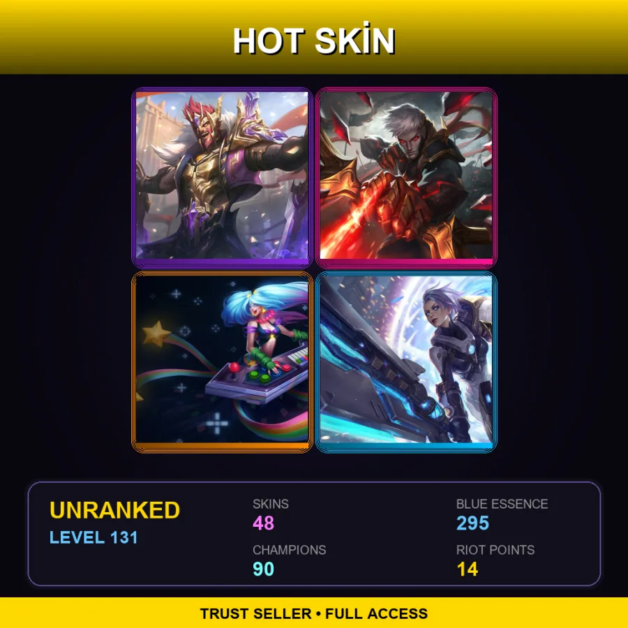 SG | Lv131 | Unranked | 48 Skin | 90 Champ — Skt T1 Zed