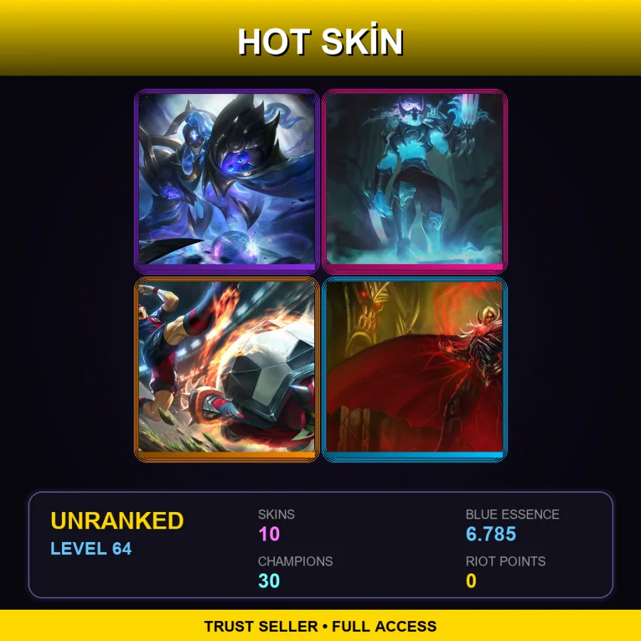 BR | Lv64 | Unranked | 10 Skin | 30 Champ