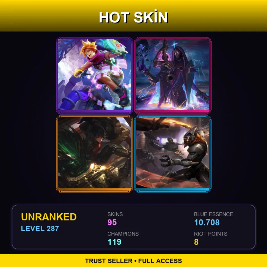 BR | Lv287 | Unranked | 95 Skin | 119 Champ