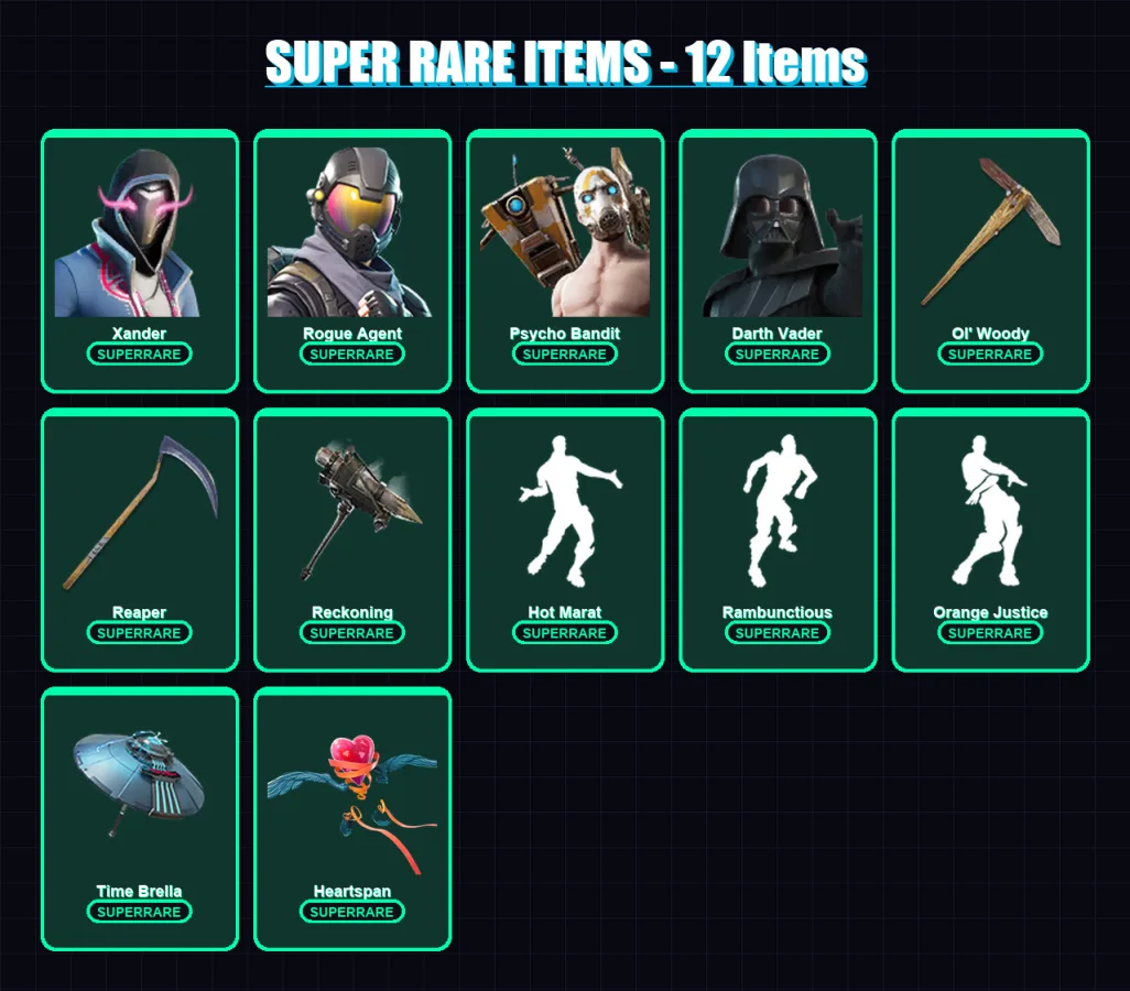 [PC/XBOX/PSN] | Xander | Rogue Agent | Psycho Bandit | Darth Vader | Sentinel | 295 skin | 273 pickaxe | 189 emote | 178 glider | Lv2314