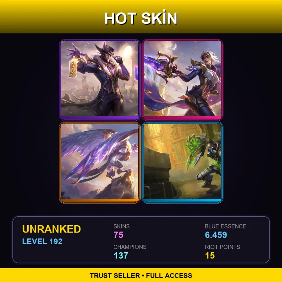 LAS | Lv192 | Unranked | 75 Skin | 137 Champ — Commando Galio