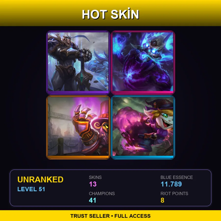 LAS | Lv51 | Unranked | 13 Skin | 41 Champ