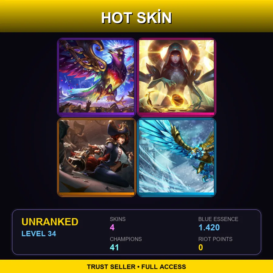LAS | Lv34 | Unranked | 4 Skin | 41 Champ