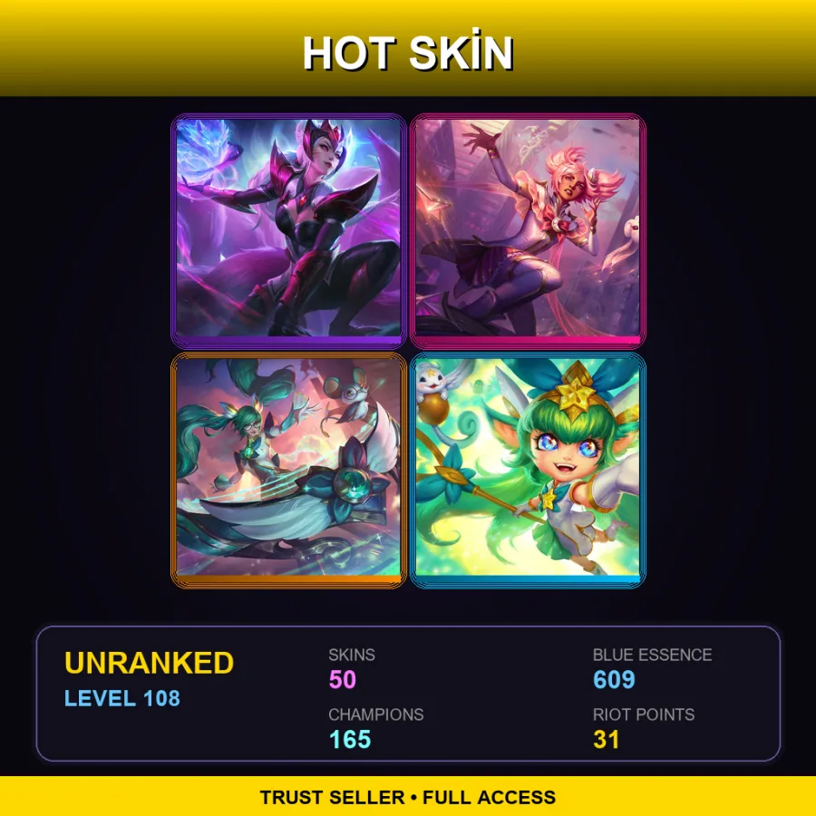 SG | Lv108 | Unranked | 50 Skin | 165 Champ — Slay Belle Katarina
